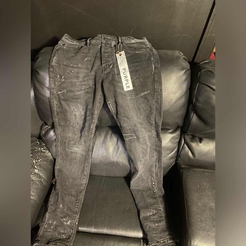 Black Purple Jeans